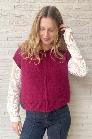 NELLY VEST BORDEAUX