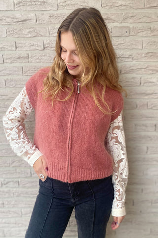 NELLY VEST DUSKY ROSE