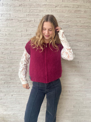 NELLY VEST BORDEAUX