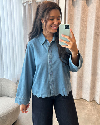 HILDE VEST BLUE JEAN