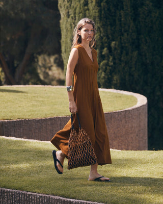 NESSA DRESS BRIGHT CAMEL