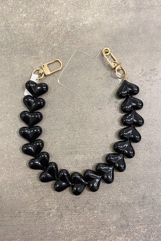 PHONE CORD BLACK HEART