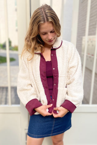 JENTHE JACKET BORDEAUX