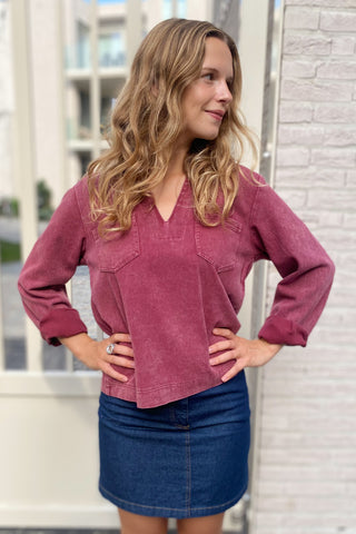 ELODIE BLOUSE BORDEAUX