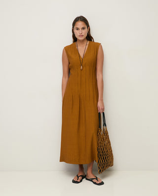 NESSA DRESS BRIGHT CAMEL