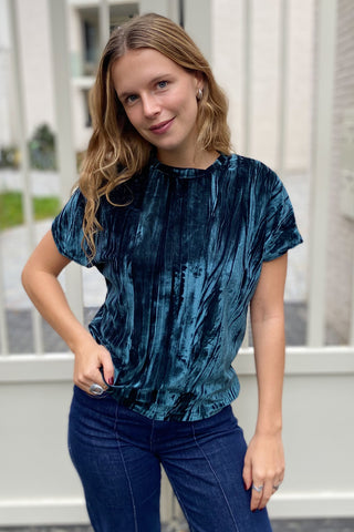 NCEBA VELVET TOP PETROL