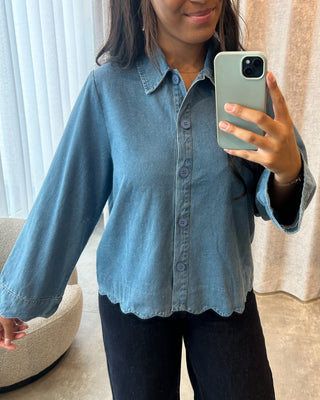 HILDE VEST BLUE JEAN
