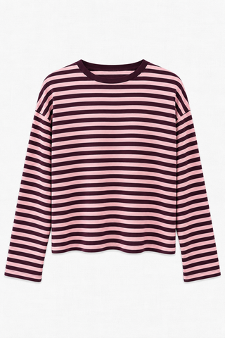LOULOU PULL AUBERGINE/PINK
