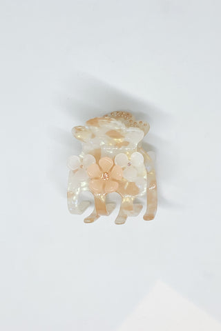 FLORA HAIRCLIP BEIGE MARBLE