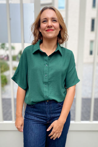 LILIANNE BLOUSE FOREST GREEN