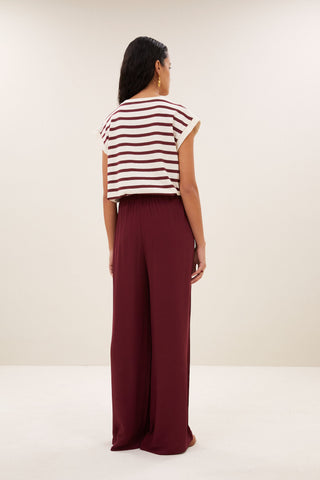 TOBI STRIPE TOP GRAIN WINE