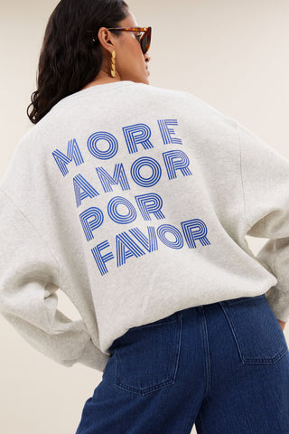 LILI AMOR SWEATER LIGHT GREY MELEE