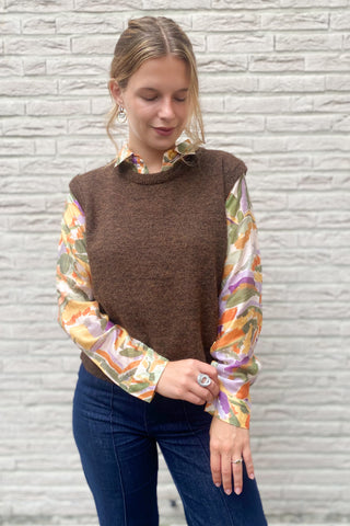 TESS GILET CHOCO