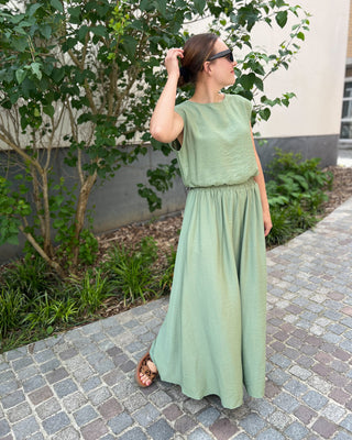 ILONA TOP KHAKI (MATCHING SET)