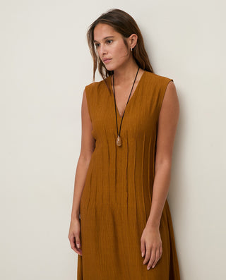 NESSA DRESS BRIGHT CAMEL