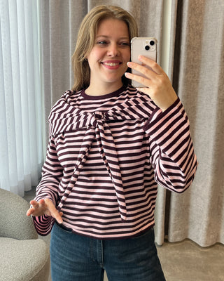 LOULOU PULL AUBERGINE/PINK