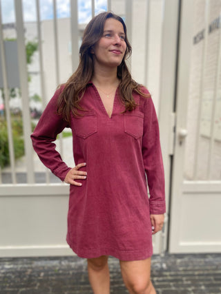 LUUKE LS DRESS PLUM