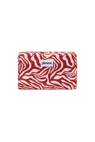 MAKE-UP BAG M PINK/BORDEAUX SWIRL