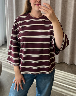 PELDA 3-4 TSHIRT FIG STRIPE