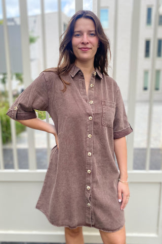 MINA DRESS CHOCO
