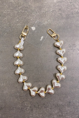 PHONE CORD PEARL HEART