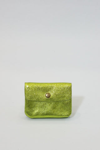 MINNIE GLITTER WALLET LIME