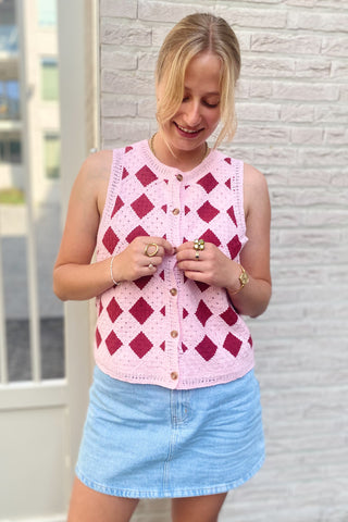 ANGELINA GILET ROSE