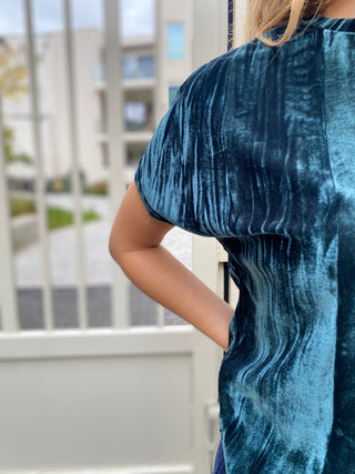 NCEBA VELVET TOP PETROL