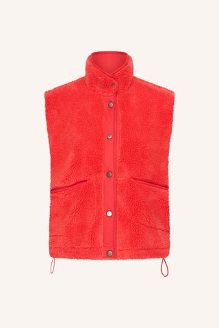 STEVE SLEEVELESS JACKET POPPY RED
