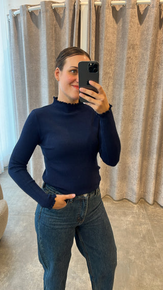 DOUTZEN LS TOP NAVY