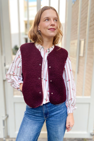 LILIA VEST PLUM