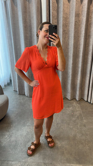 HESTIA DRESS CORAL