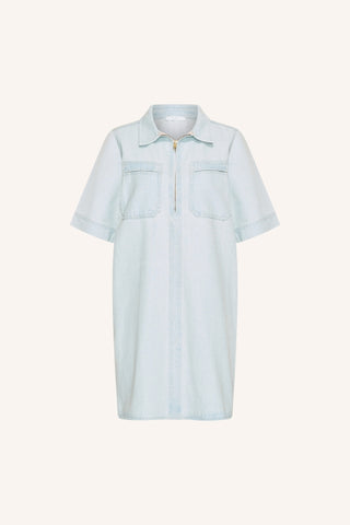 PHILIPE BLEACHED DENIM DRESS