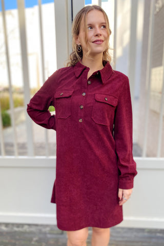ZOEY DRESS BORDEAUX