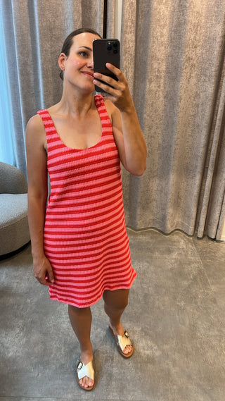 LOTTA DRESS PINK/RED