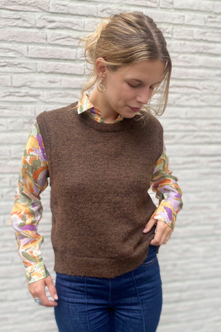 TESS GILET CHOCO