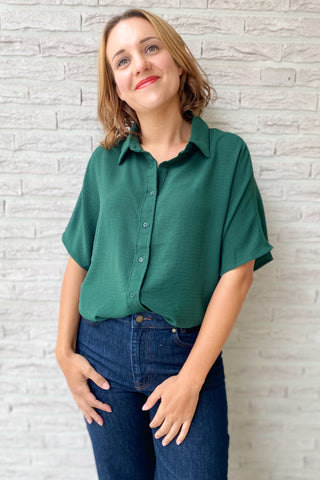 LILIANNE BLOUSE FOREST GREEN