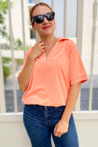 MISSY POLOSHIRT ORANGE