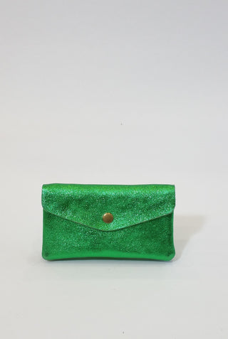 REBA GLITTER WALLET BRIGHT GREEN