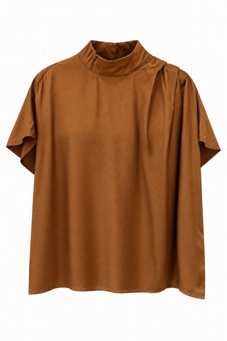 FRSHINY BLOUSE 1 TOFFEE