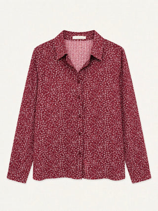 LIES BLOUSE WINE RED