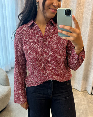 LIES BLOUSE WINE RED