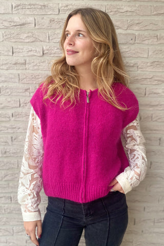 NELLY VEST FRAMBOISE