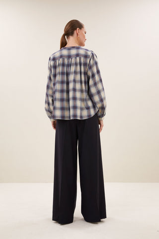 NYKA TOKYO CHECK BLOUSE