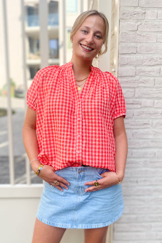 KATRIEN BLOUSE CORAL
