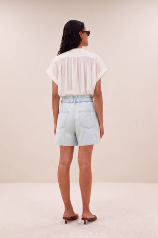 LEON BLEACHED DENIM SHORT