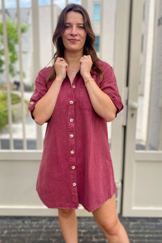 MINA DRESS BORDEAUX