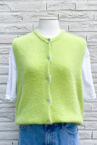 PEGGY GILET LIME GREEN