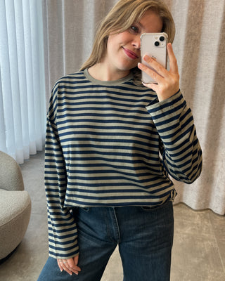 STRIPES TEE KHAKI