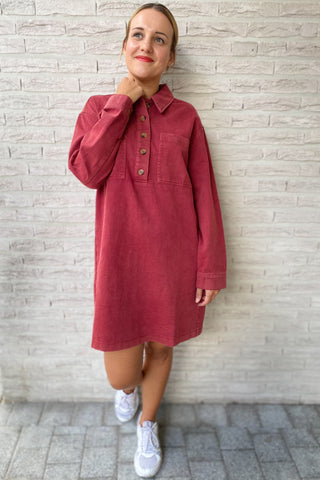 JOYCE DRESS BORDEAUX